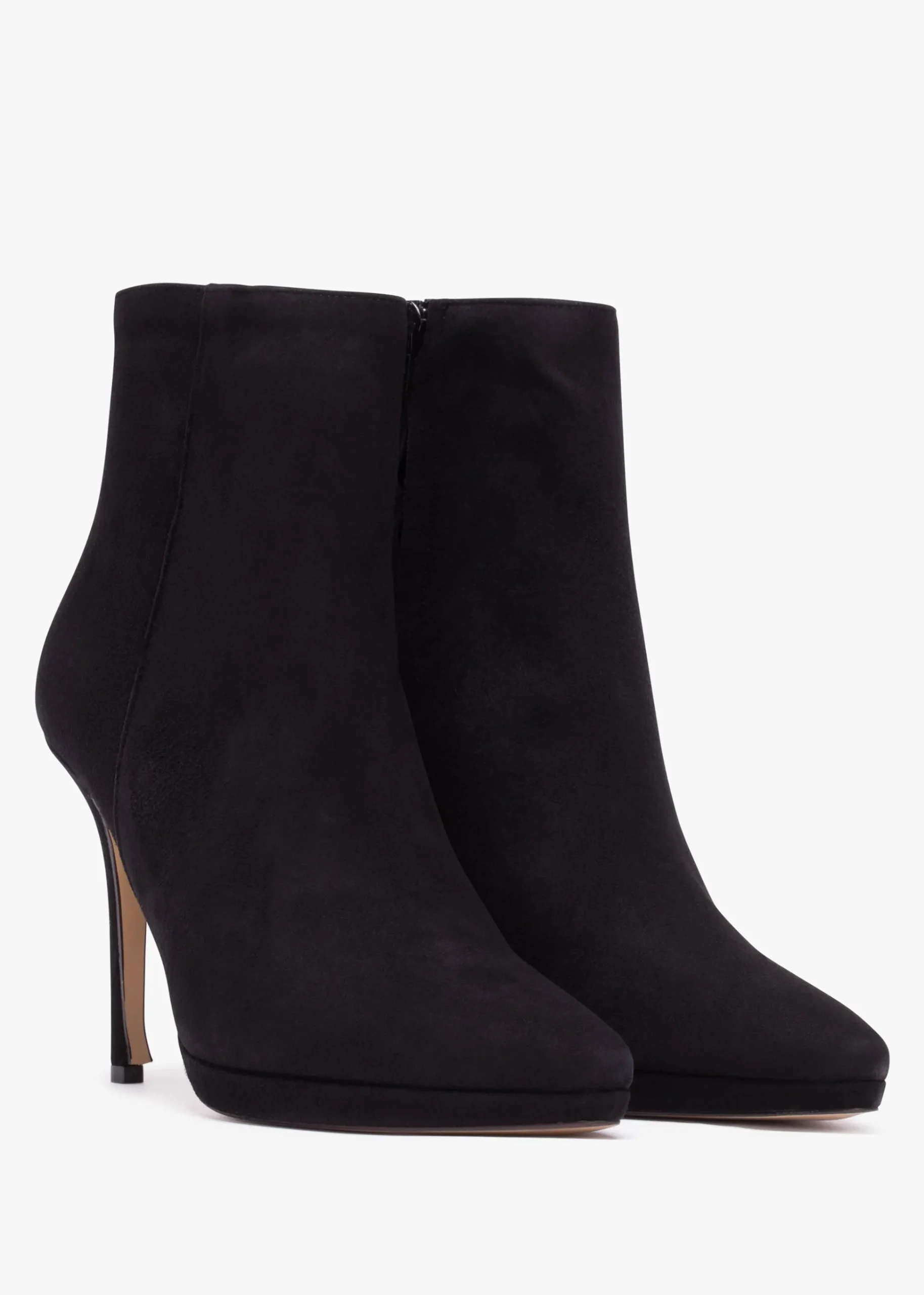 Abigail Black Suede Platform Ankle Boots
