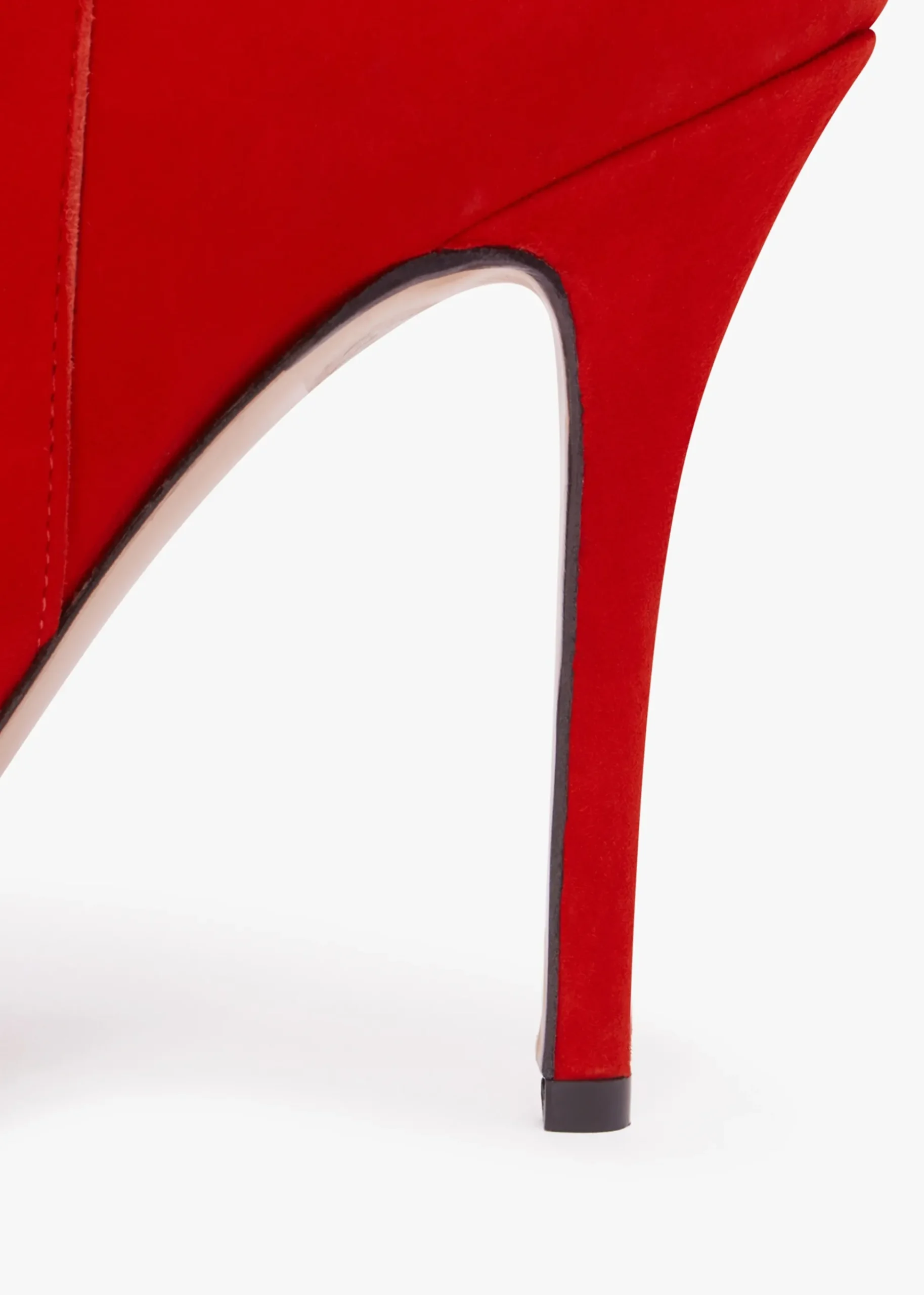 Abigail Red Suede Platform Ankle Boots