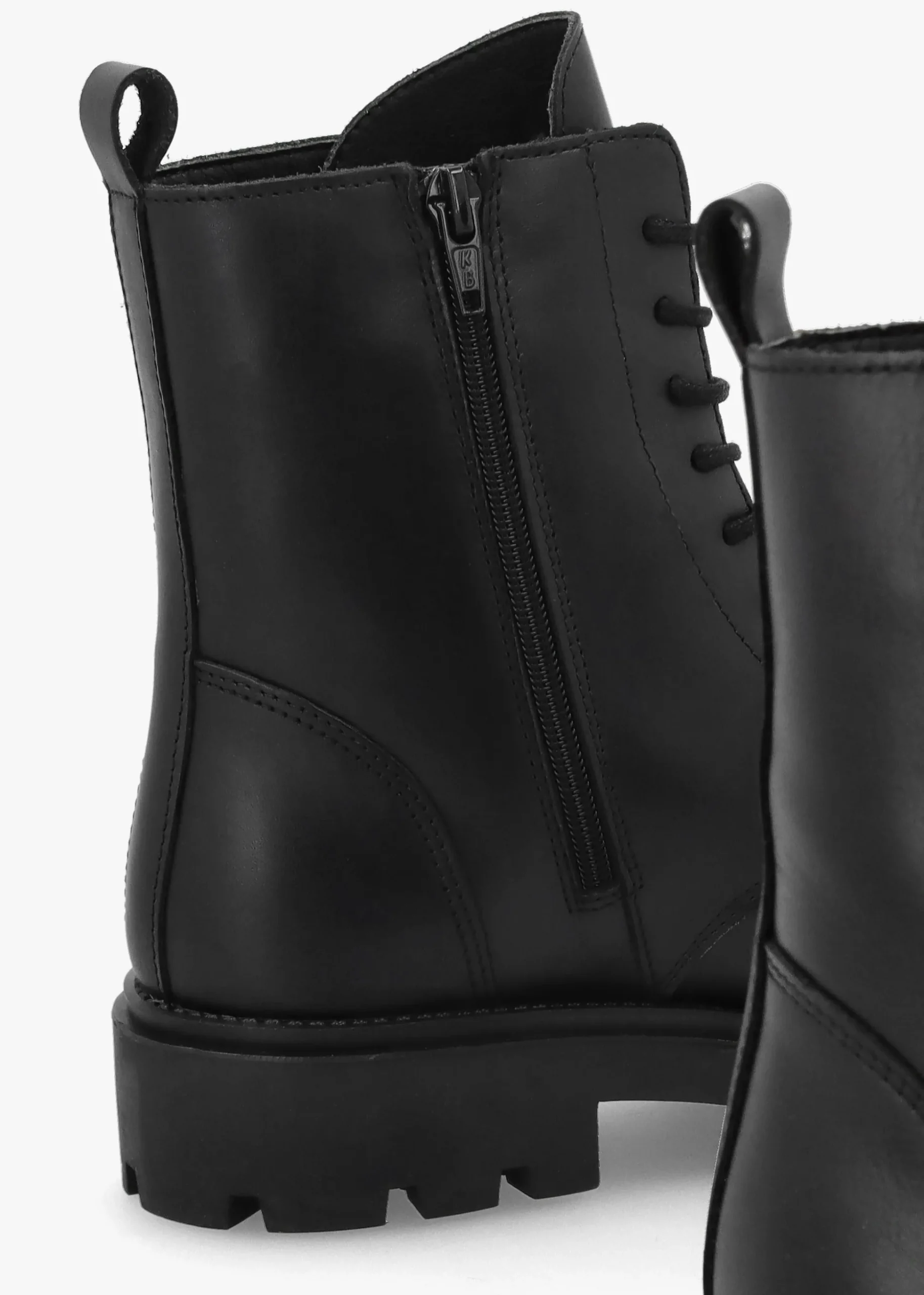 Abode Black Leather Embellished Ankle Boots