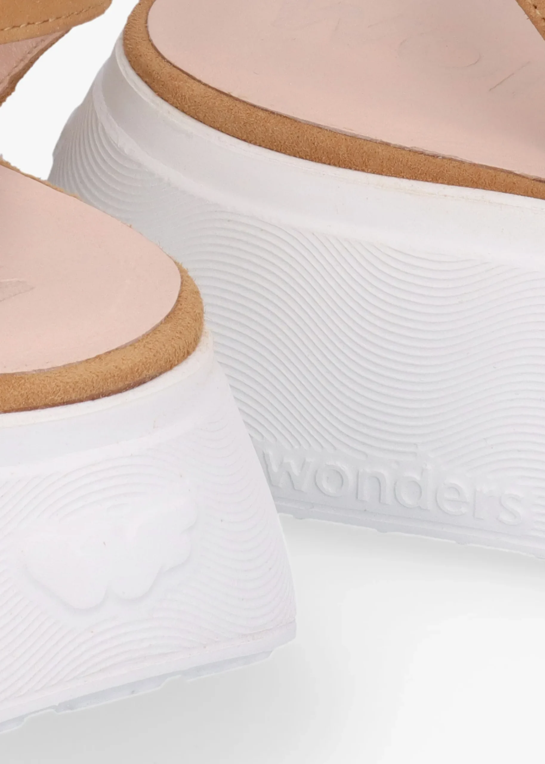 Acalia Tan Suede Chunky Low Wedge Sling Backs