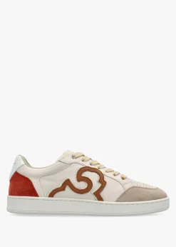Acanto Basket Cream Leather Low Profile Trainers