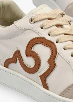 Acanto Basket Cream Leather Low Profile Trainers
