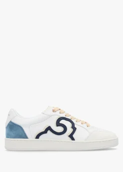 Acanto Basket White Leather Low Profile Trainers