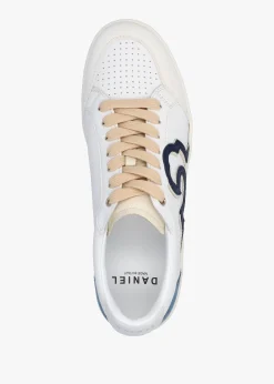 Acanto Basket White Leather Low Profile Trainers
