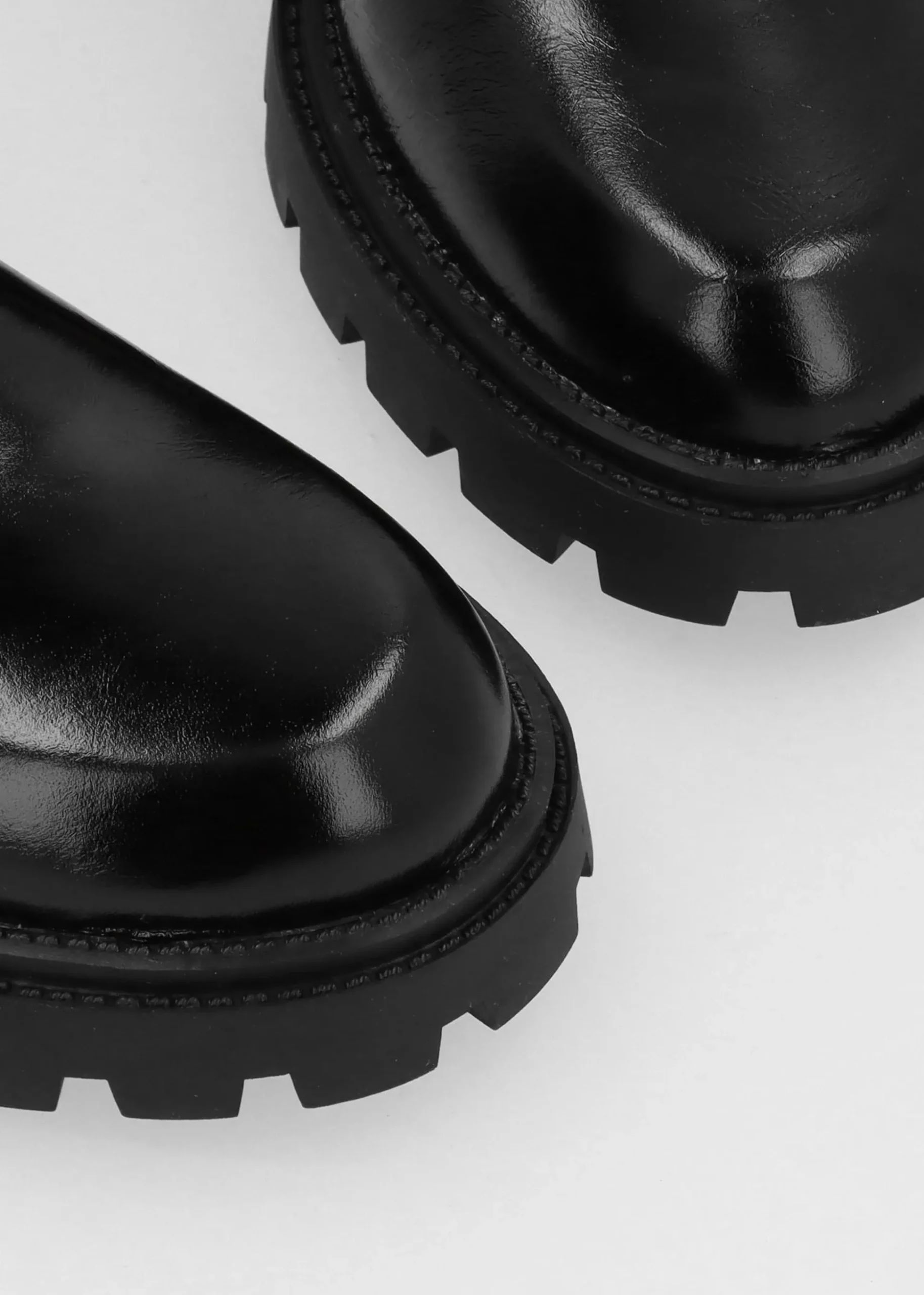 Acorn Black Patent Leather Lace Up Ankle Boots