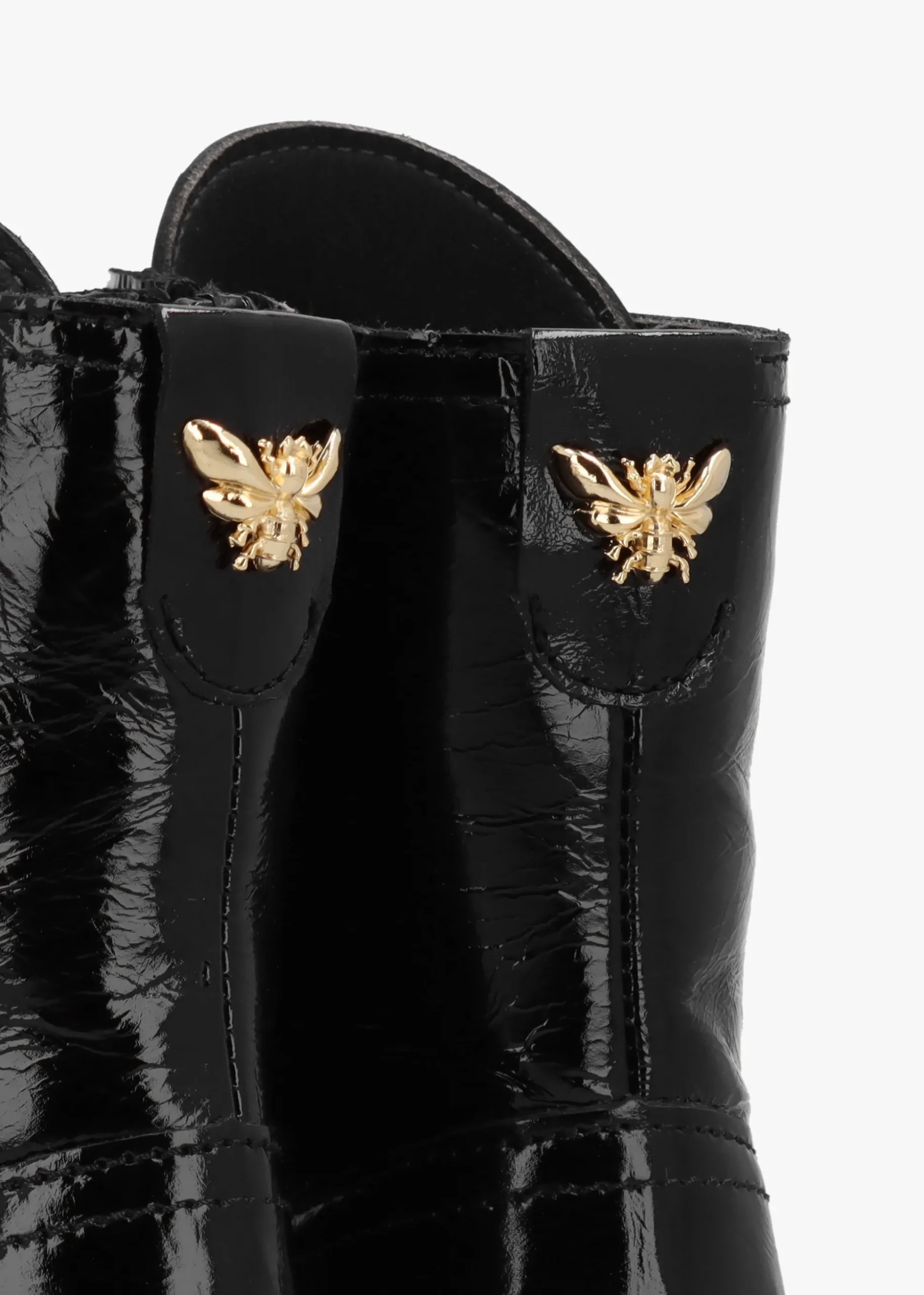Acorn Black Patent Leather Lace Up Ankle Boots