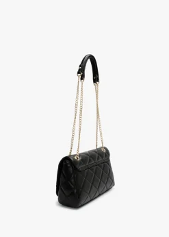 Ada Black Quilted Satchel Bag