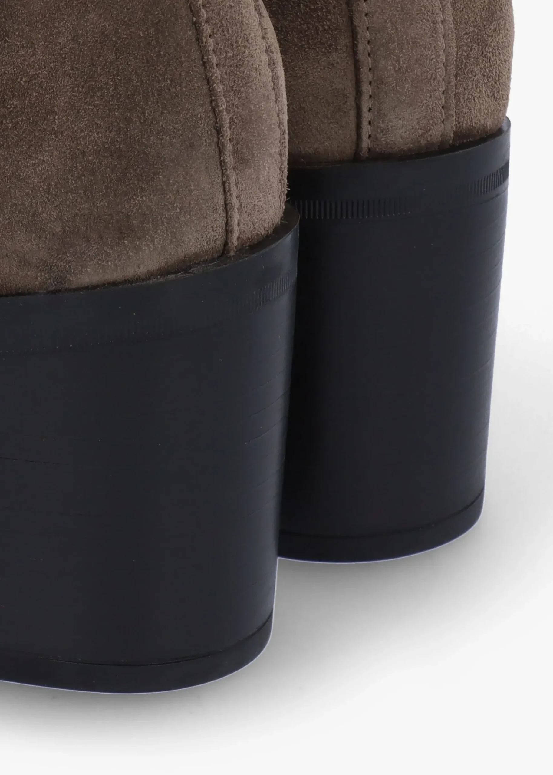 Adios Brown Suede Western Chelsea Mid-Heel Boots