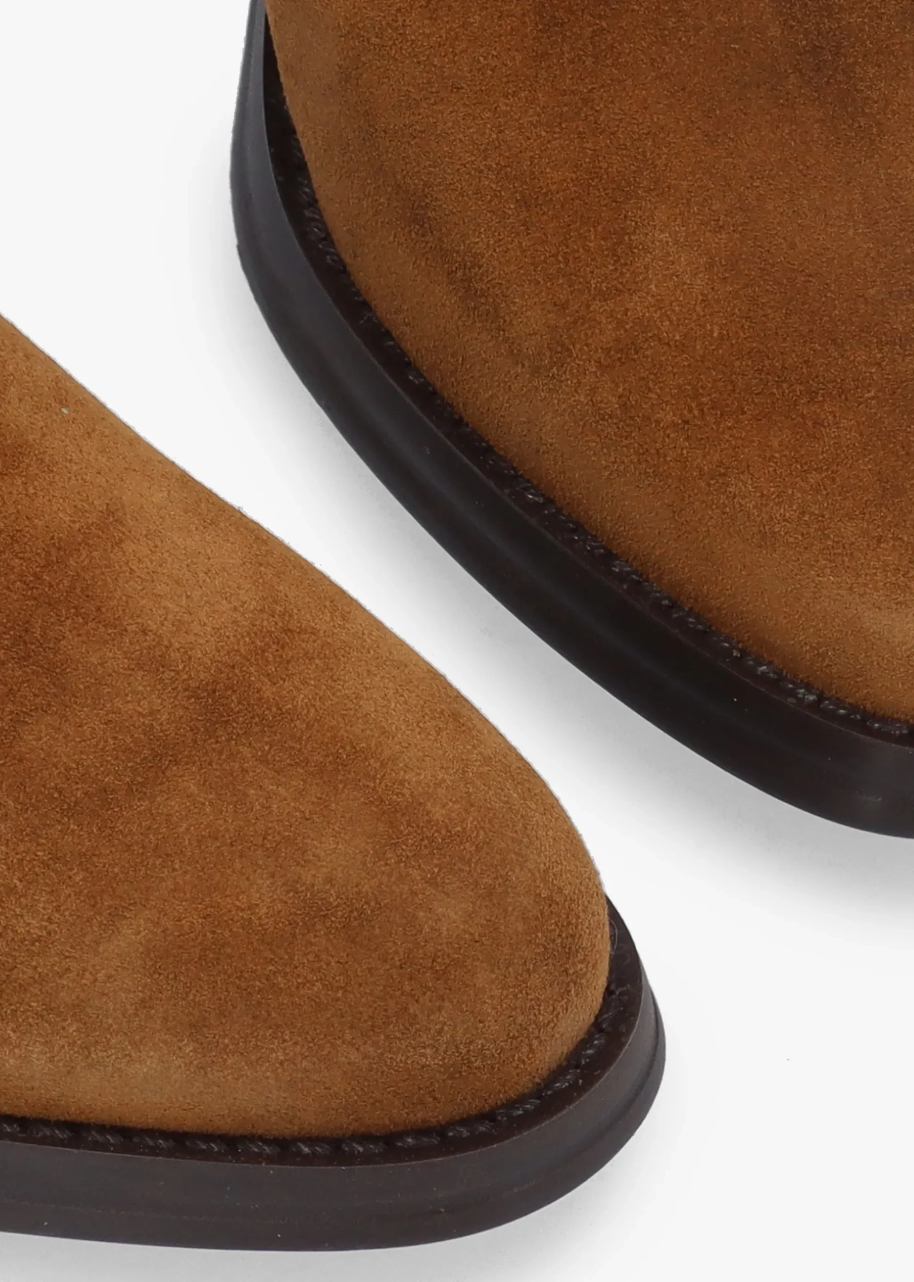 Adios Tan Suede Western Chelsea Mid-Heel Boots