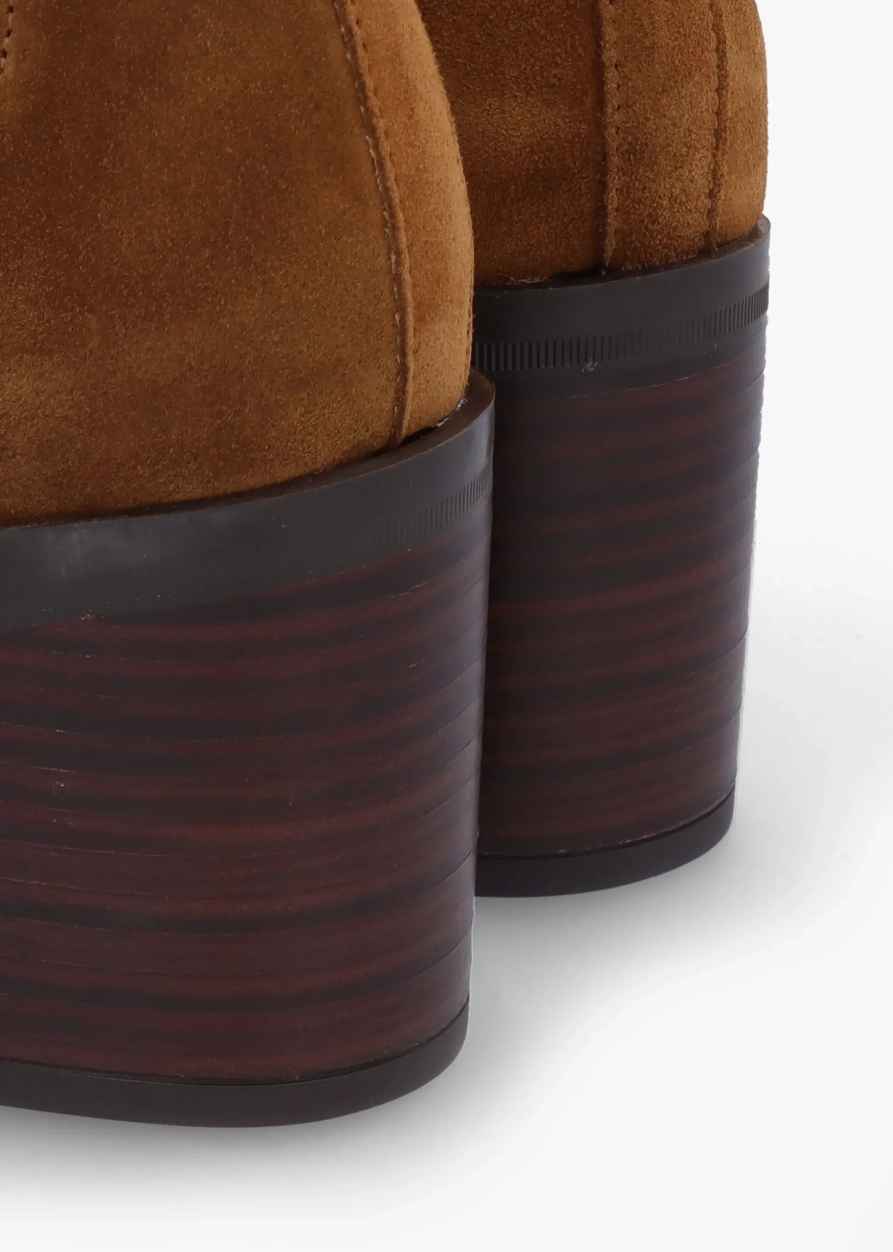 Adios Tan Suede Western Chelsea Mid-Heel Boots