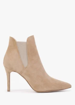 Adril Beige Suede Ankle Boots