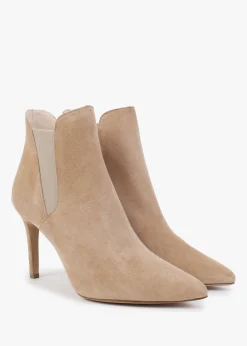 Adril Beige Suede Ankle Boots
