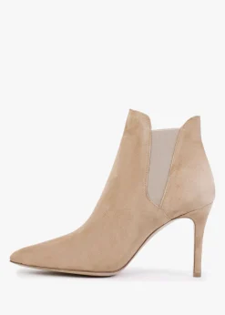 Adril Beige Suede Ankle Boots
