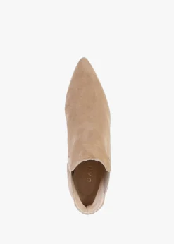 Adril Beige Suede Ankle Boots