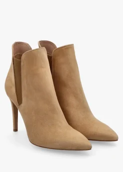 Adril Beige Suede Ankle Boots