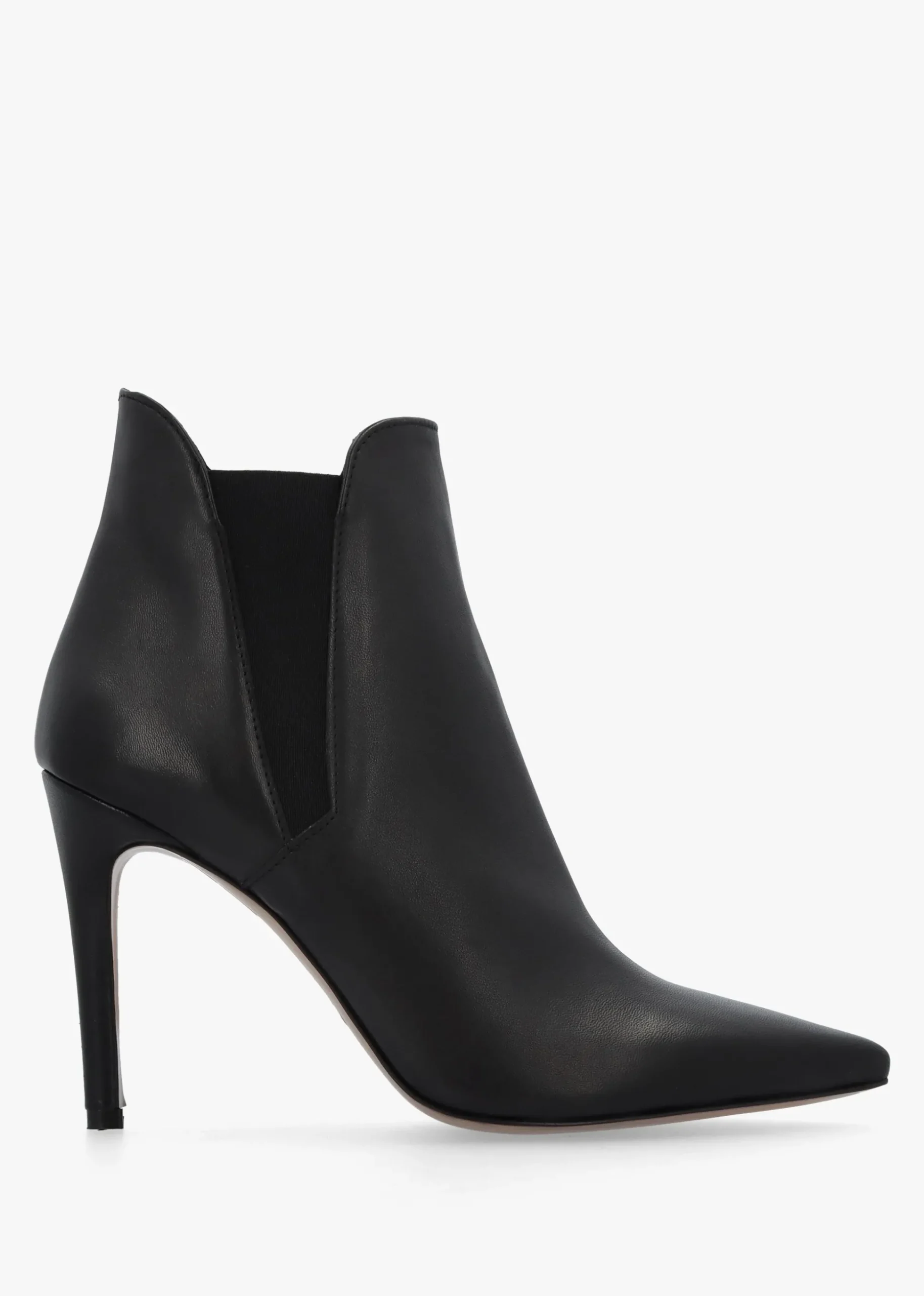 Adril Black Leather Ankle Boots