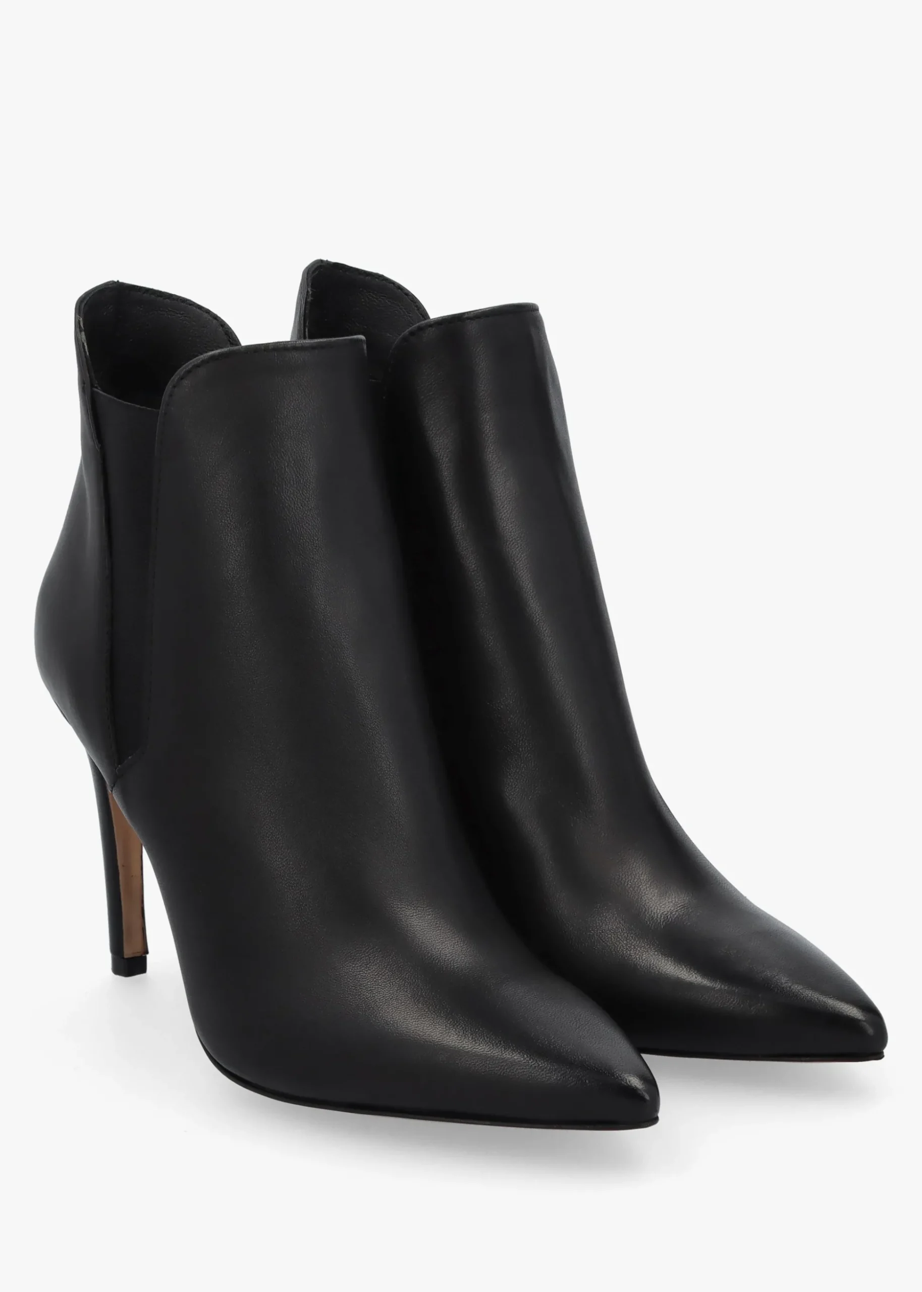 Adril Black Leather Ankle Boots