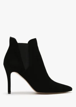 Adril Black Suede Ankle Boots