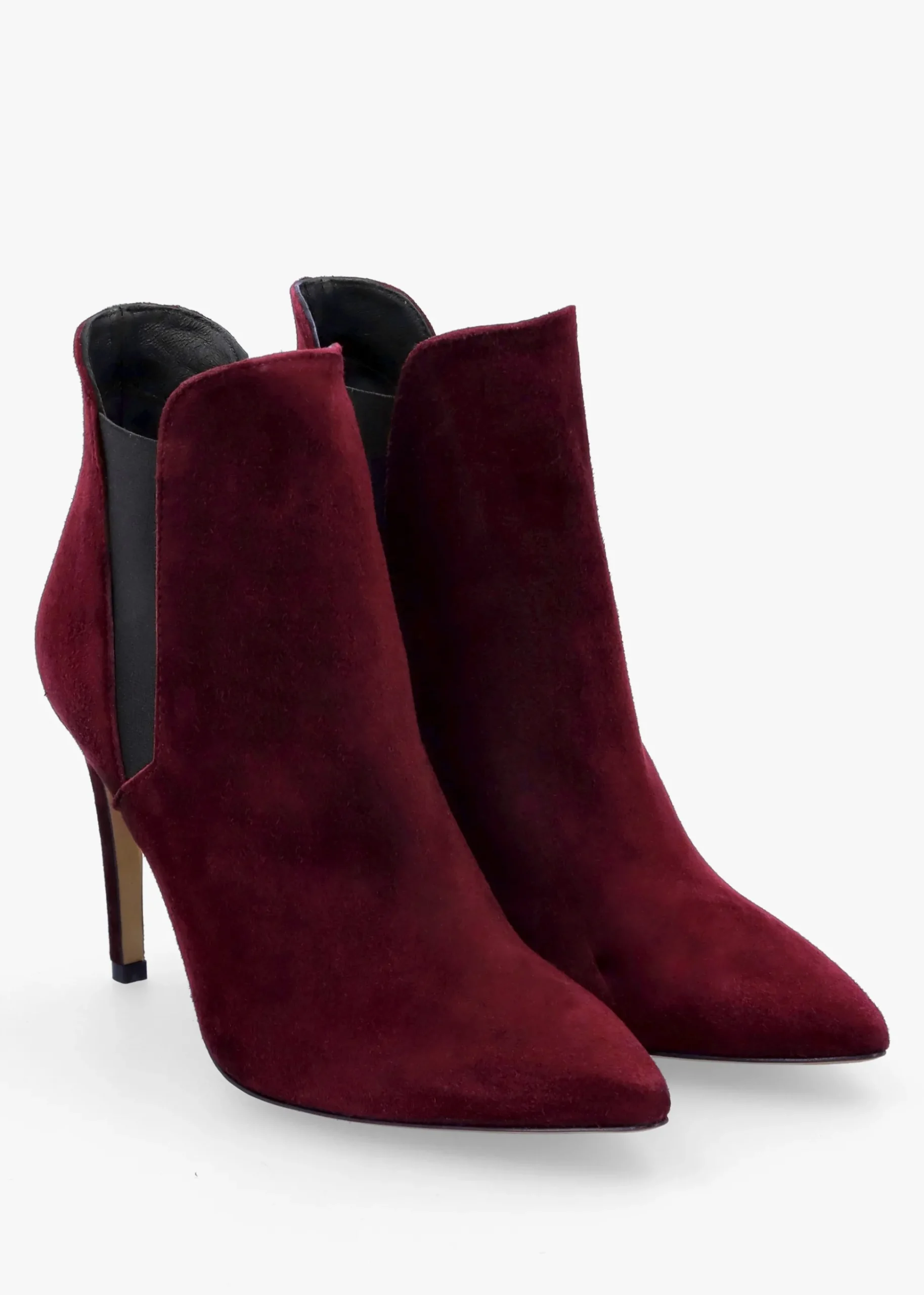Adril Burgundy Suede Ankle Boots