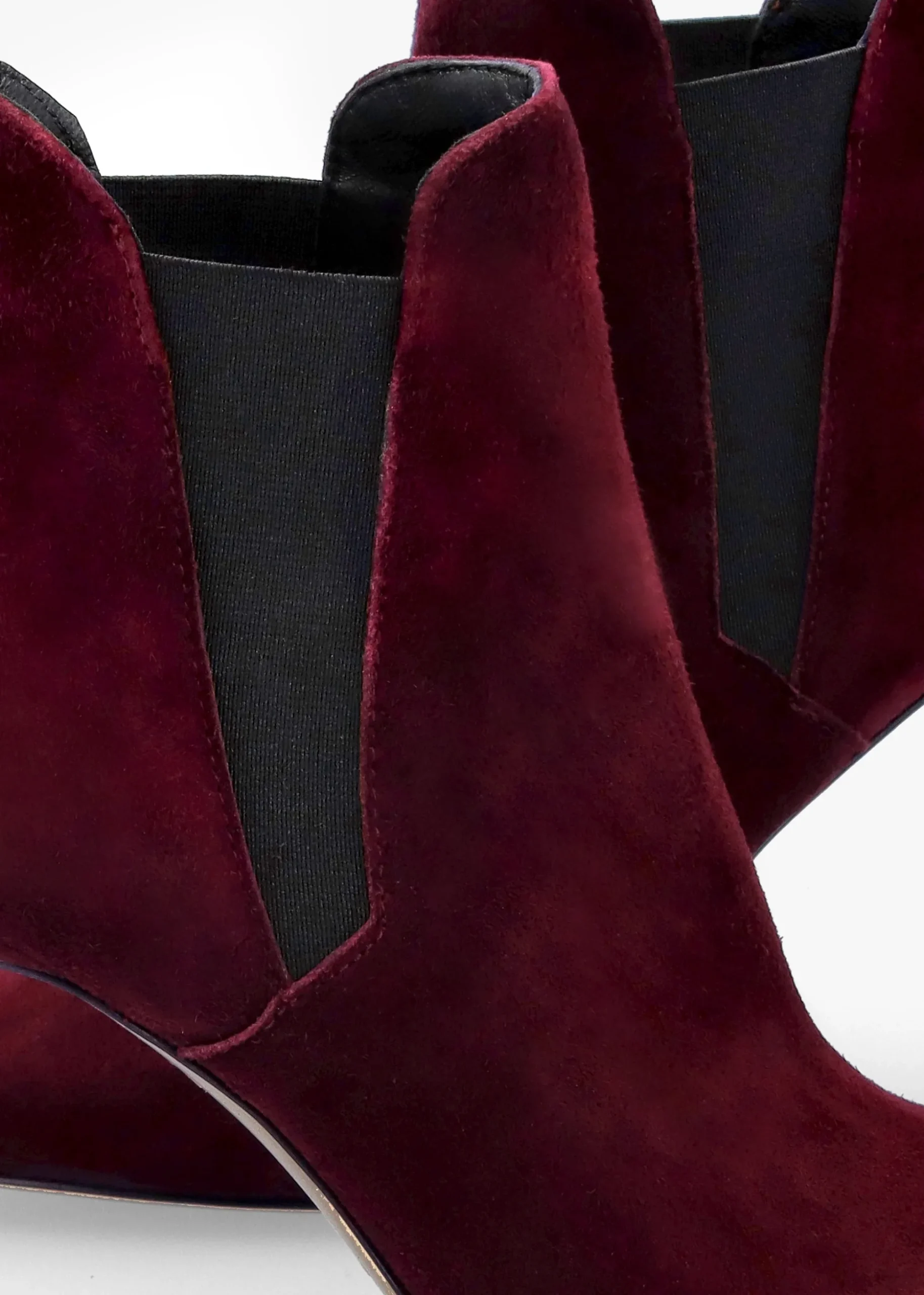 Adril Burgundy Suede Ankle Boots