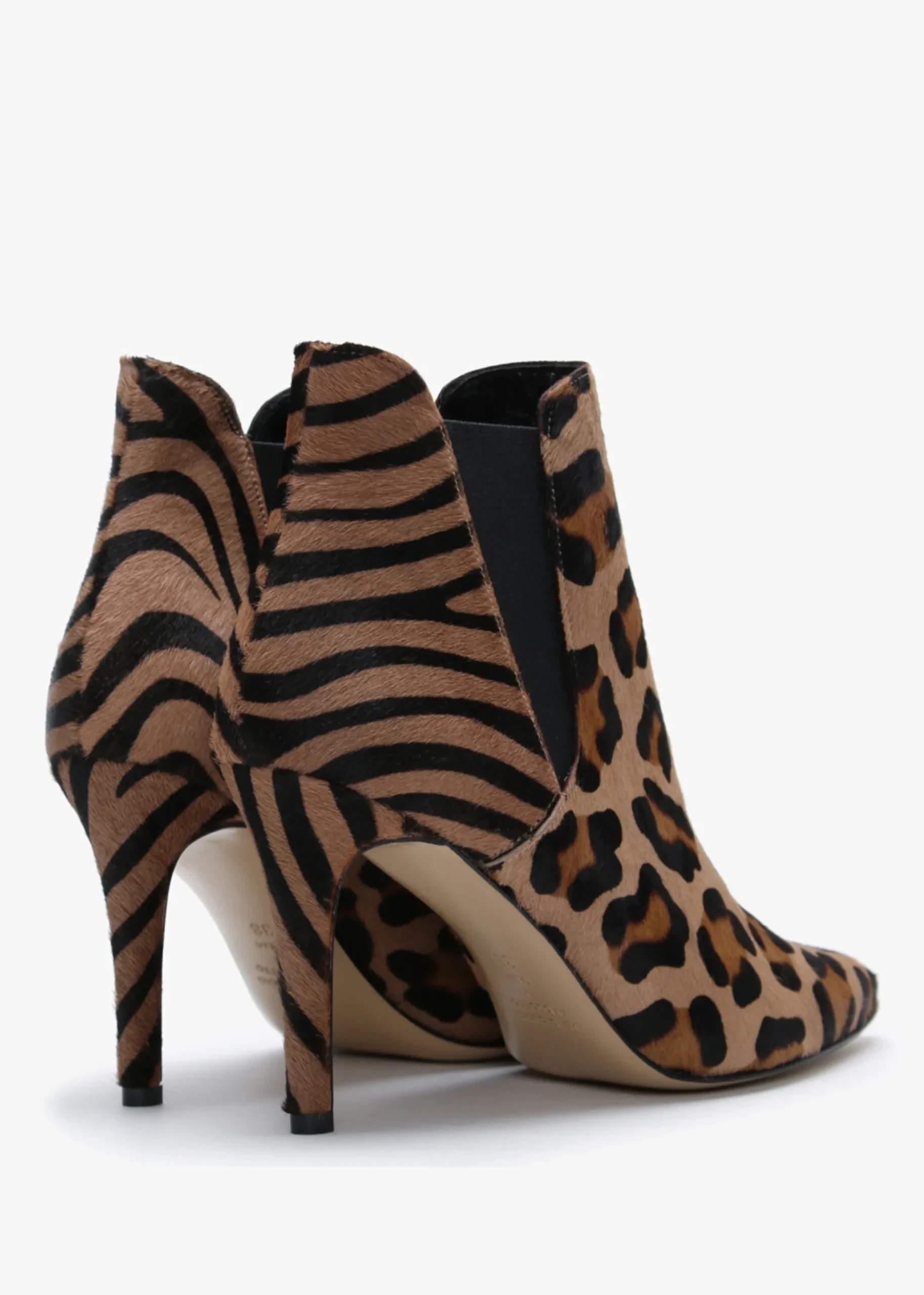 Adril Leopard Calf Hair Ankle Boots