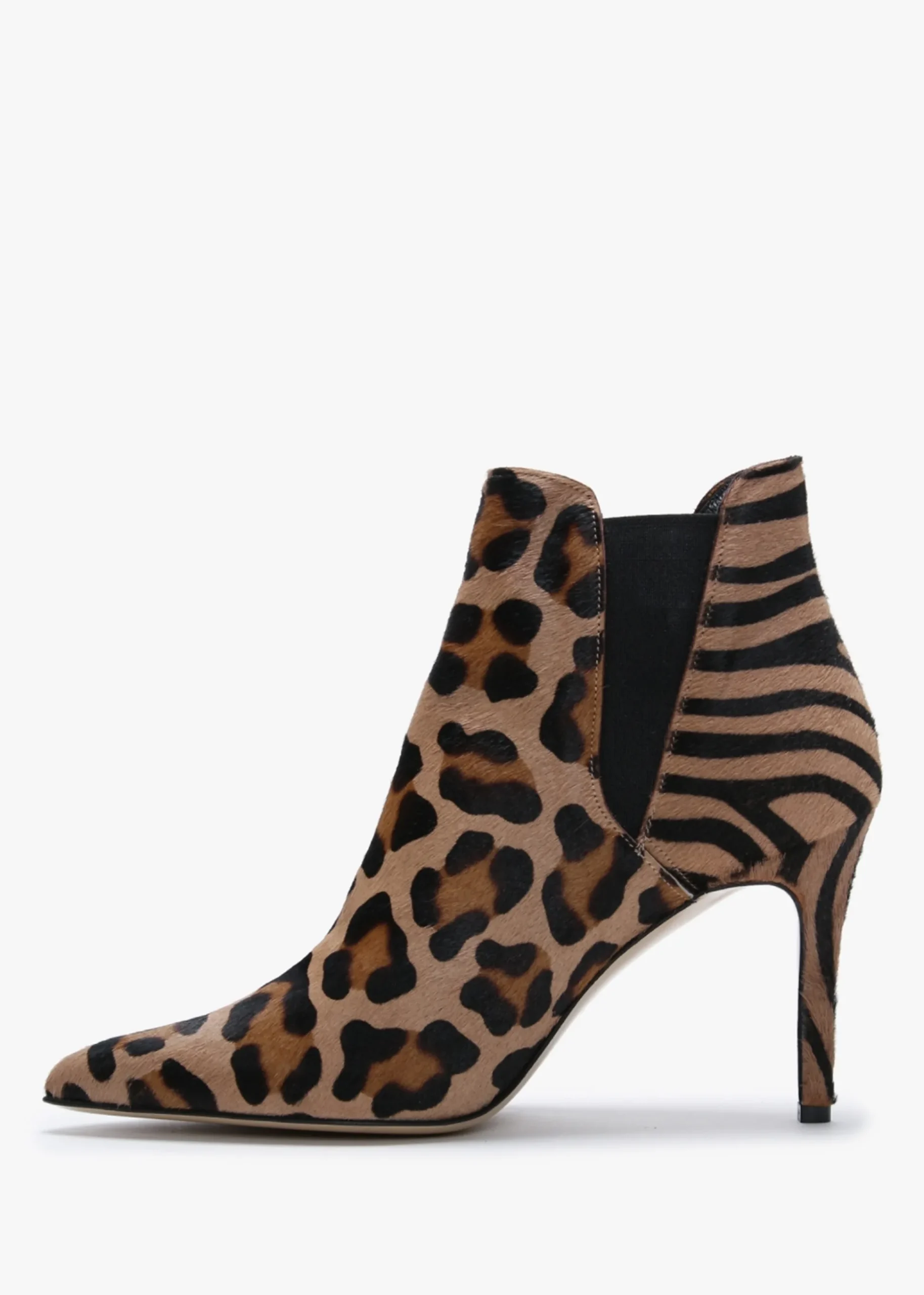Adril Leopard Calf Hair Ankle Boots