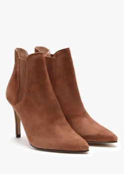 Adril Tan Suede Ankle Boots