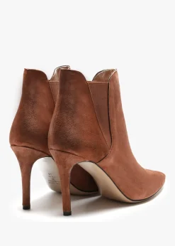 Adril Tan Suede Ankle Boots