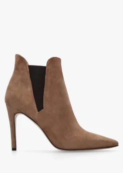 Adril Taupe Suede Ankle Boots