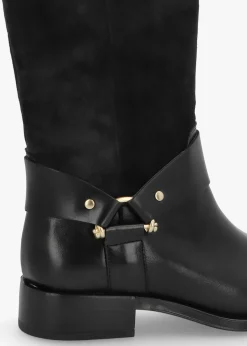Affix Black Leather & Suede Calf Boots