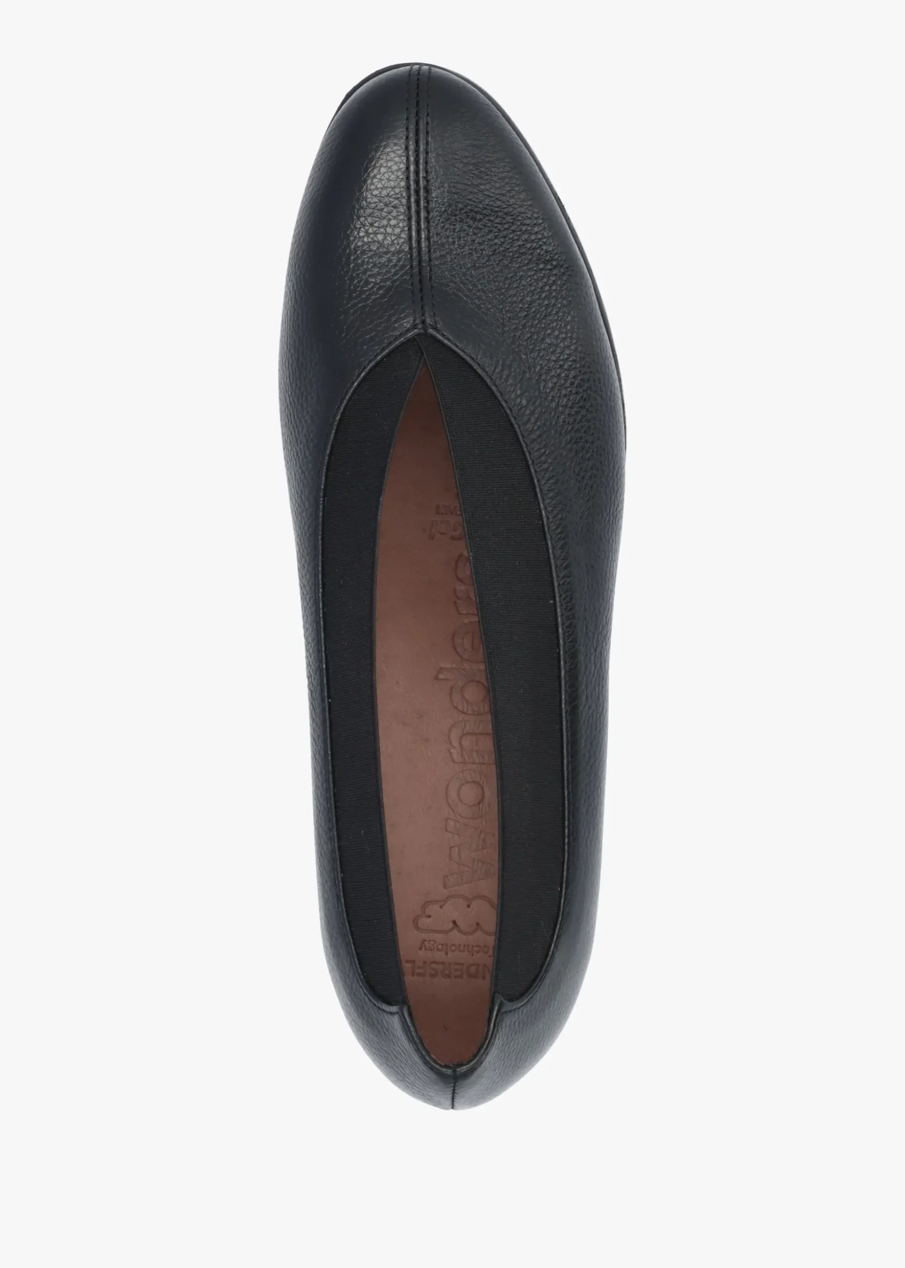 Agadir Black Leather Wedge Shoes