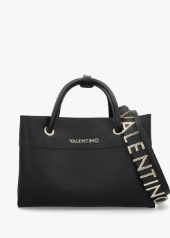 Alexia Black Logo Strap Tote Bag