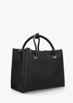 Alexia Black Logo Strap Tote Bag