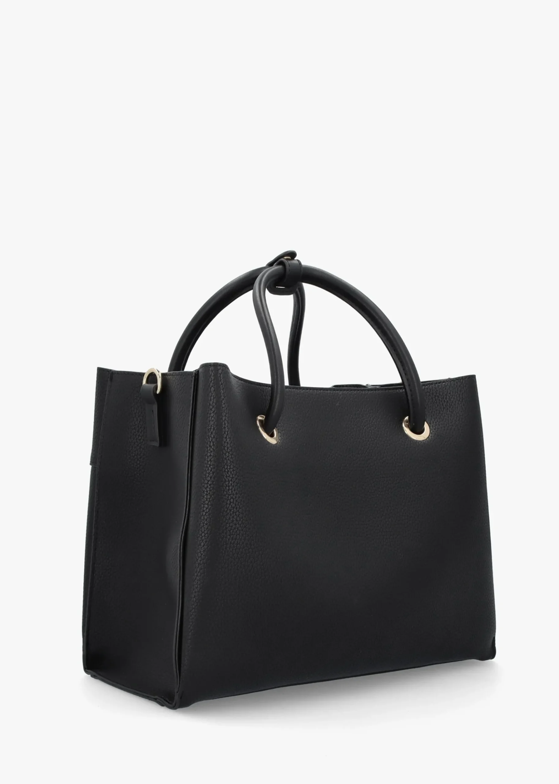 Alexia Black Logo Strap Tote Bag