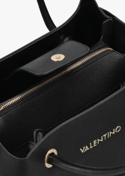 Alexia Black Logo Strap Tote Bag