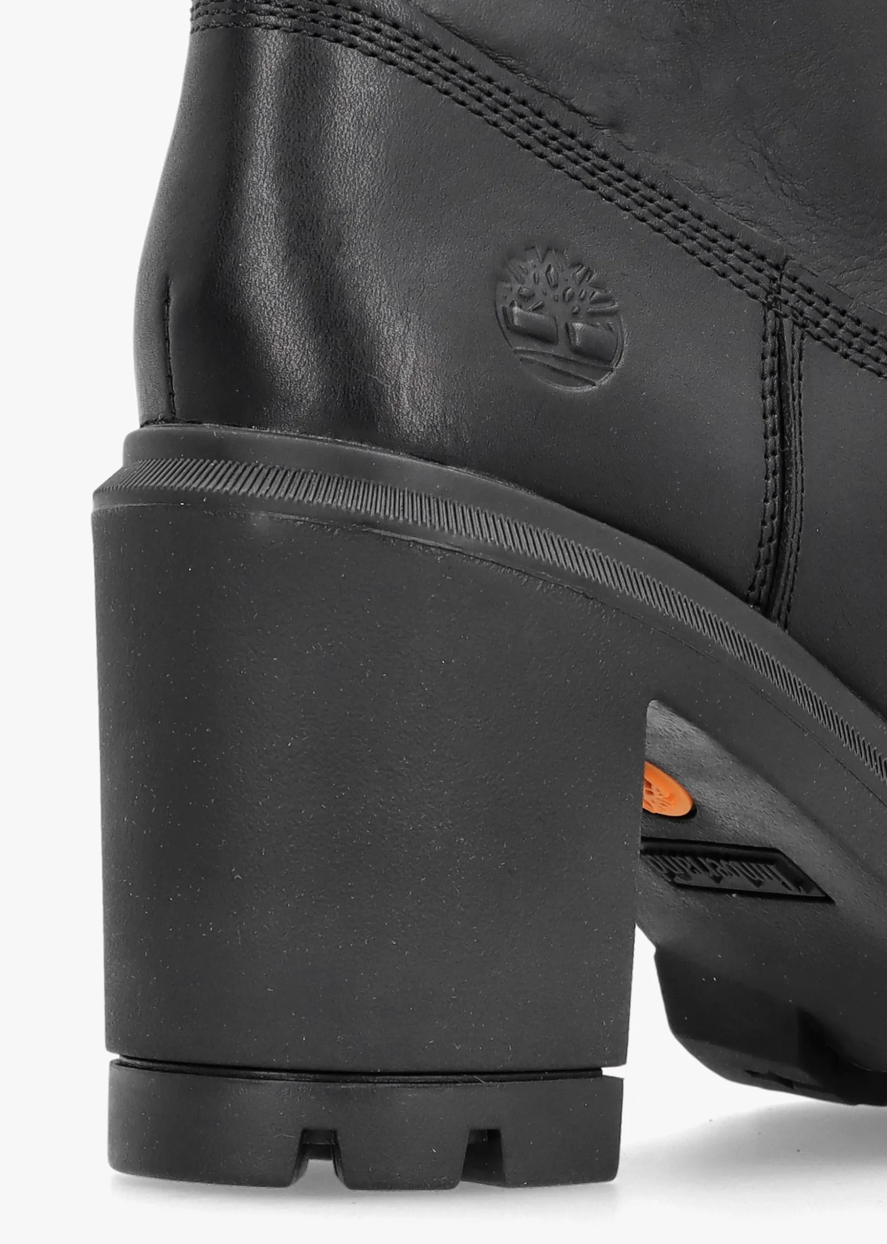Allington Heights Black Leather Block Heel Ankle Boots