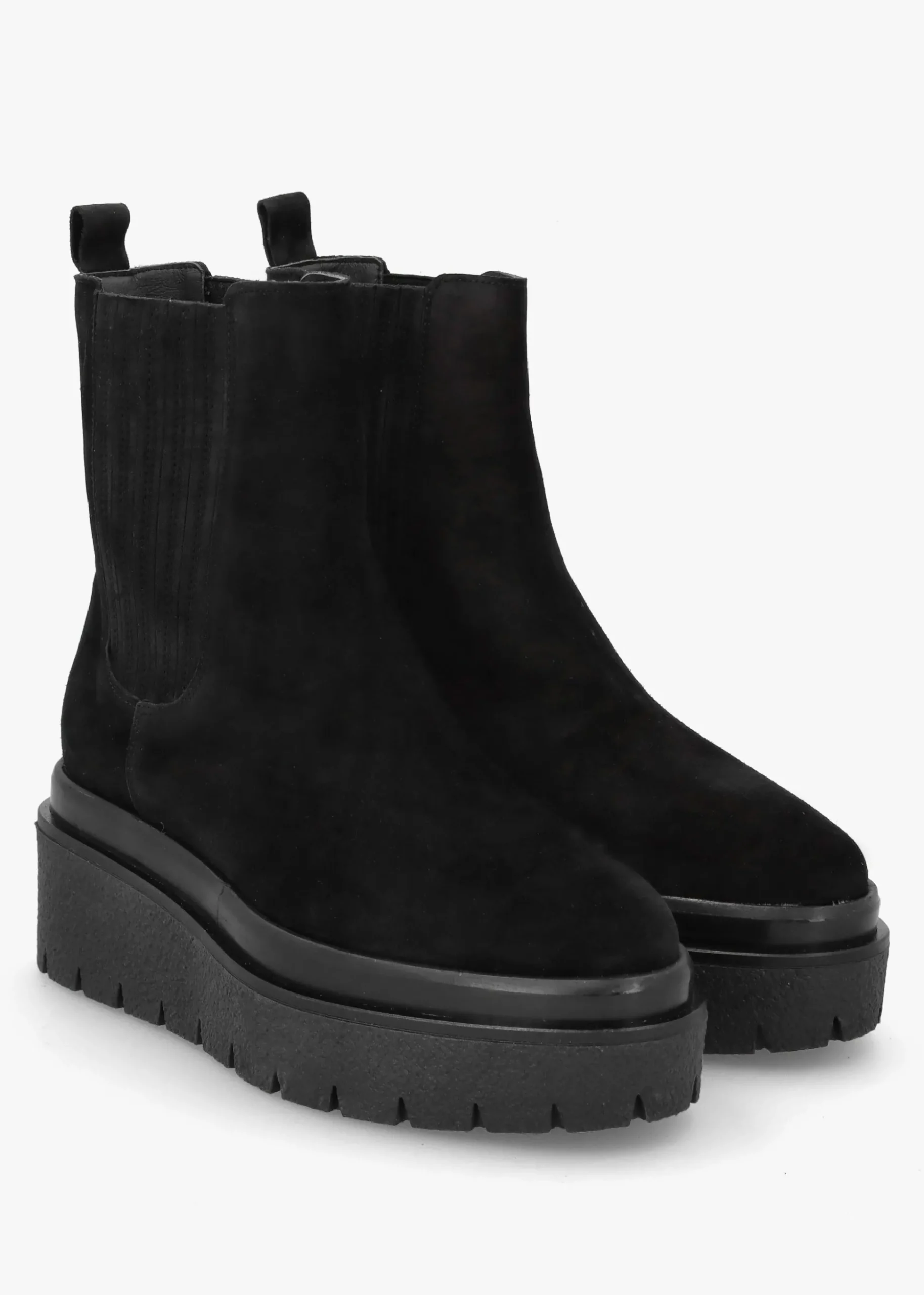 Alpie Black Suede Crepe Sole Chelsea Boots