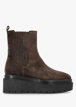 Alpie Brown Suede Crepe Sole Chelsea Boots