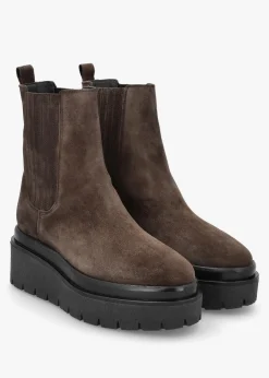 Alpie Brown Suede Crepe Sole Chelsea Boots