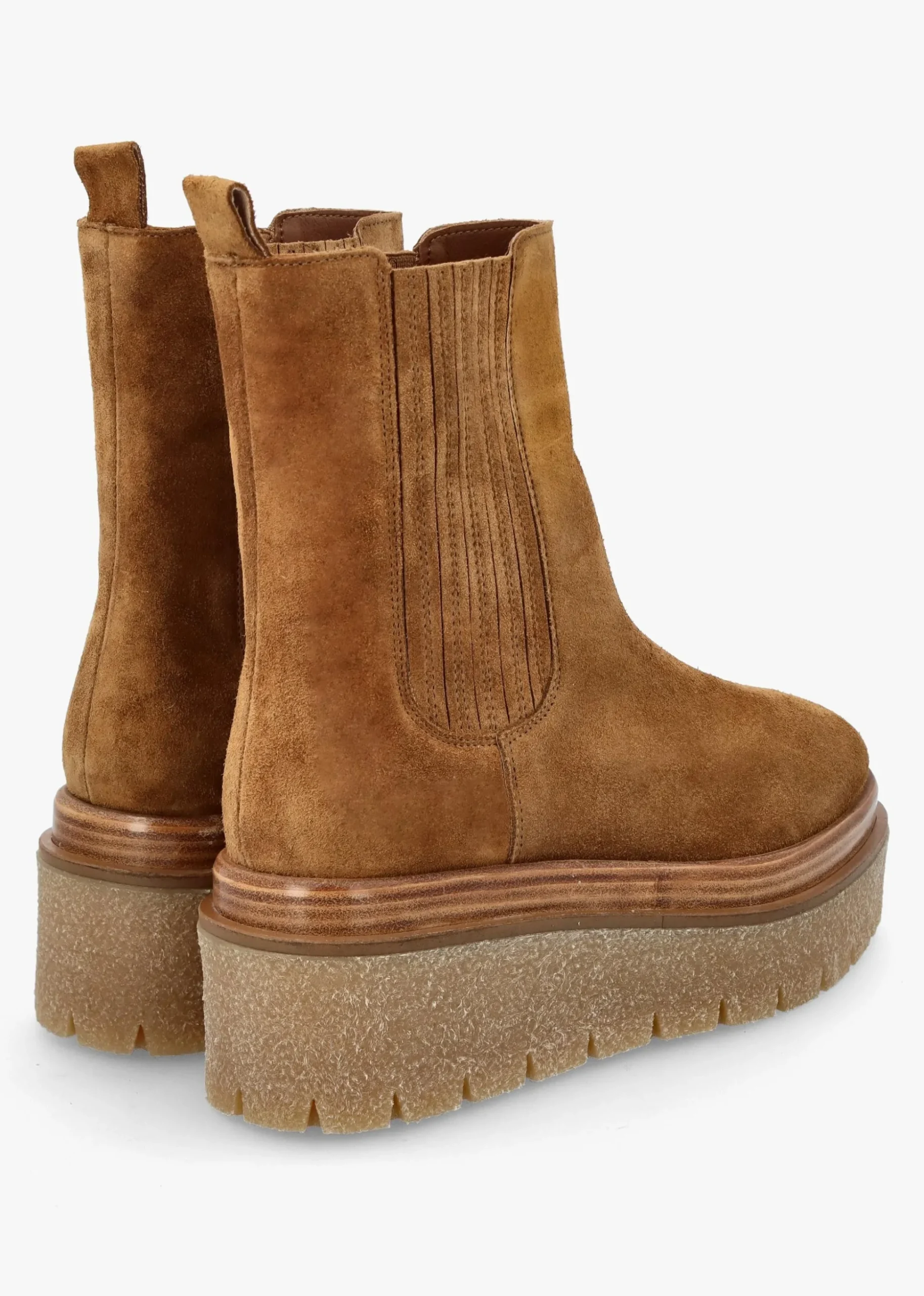 Alpie Tan Suede Crepe Sole Chelsea Boots