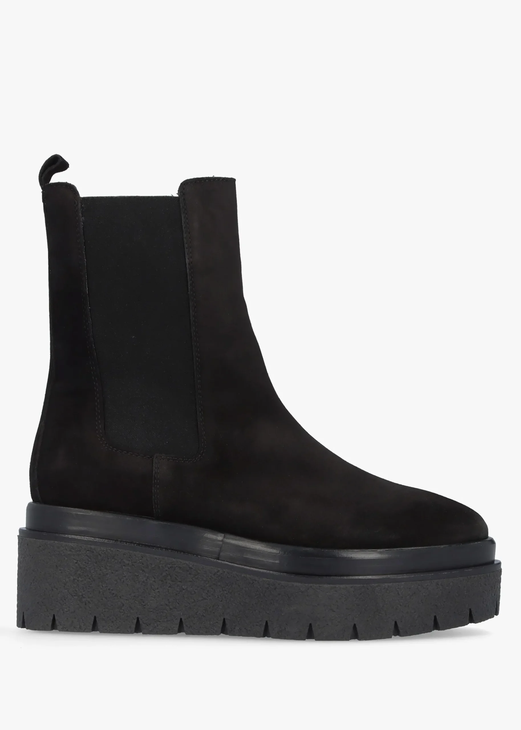Alpine Black Suede Tall Chelsea Boots