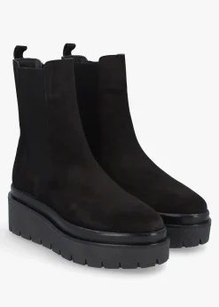 Alpine Black Suede Tall Chelsea Boots