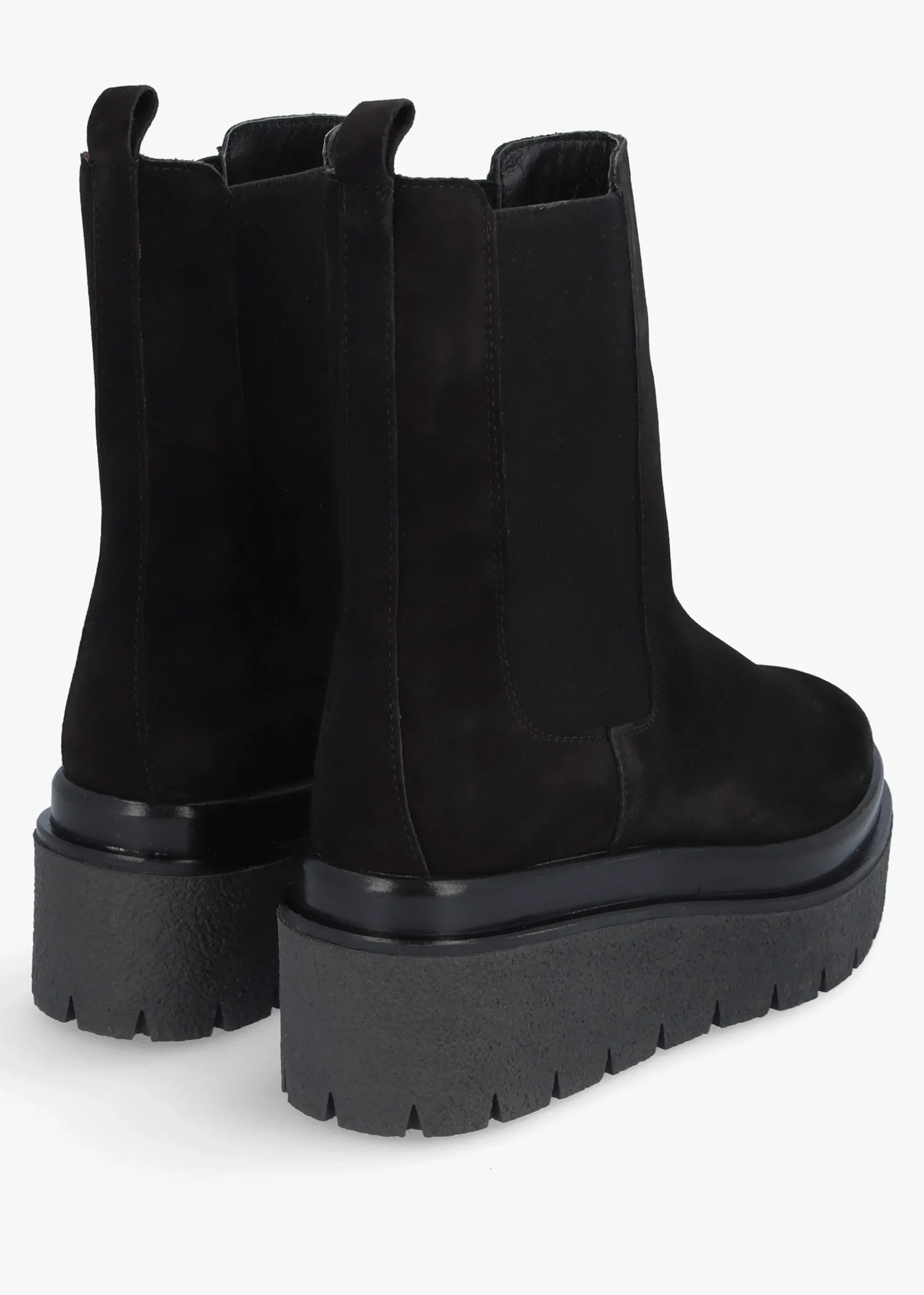Alpine Black Suede Tall Chelsea Boots