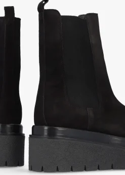Alpine Black Suede Tall Chelsea Boots
