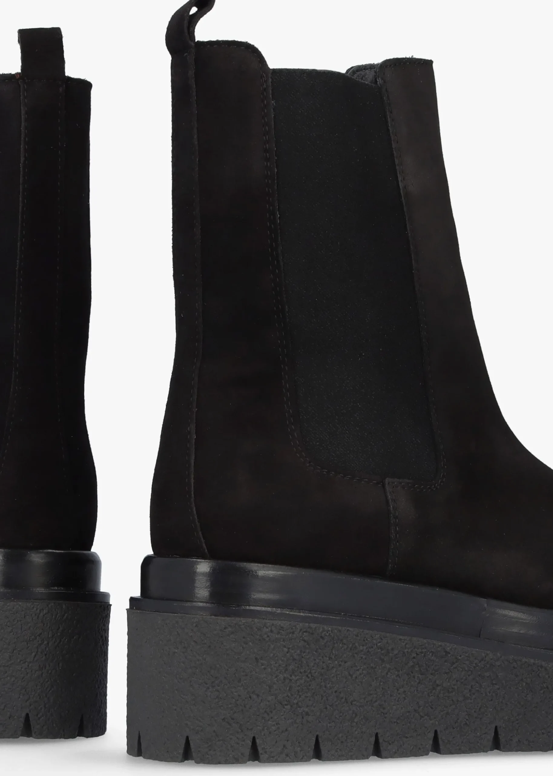 Alpine Black Suede Tall Chelsea Boots