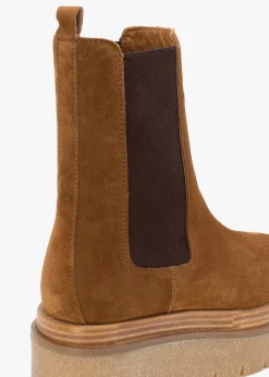 Alpine Tan Suede Tall Chelsea Boots