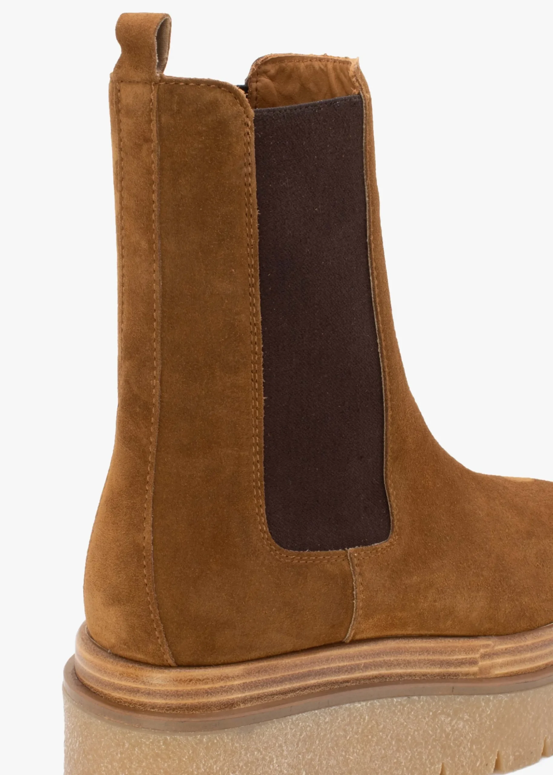 Alpine Tan Suede Tall Chelsea Boots