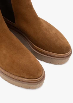 Alpine Tan Suede Tall Chelsea Boots