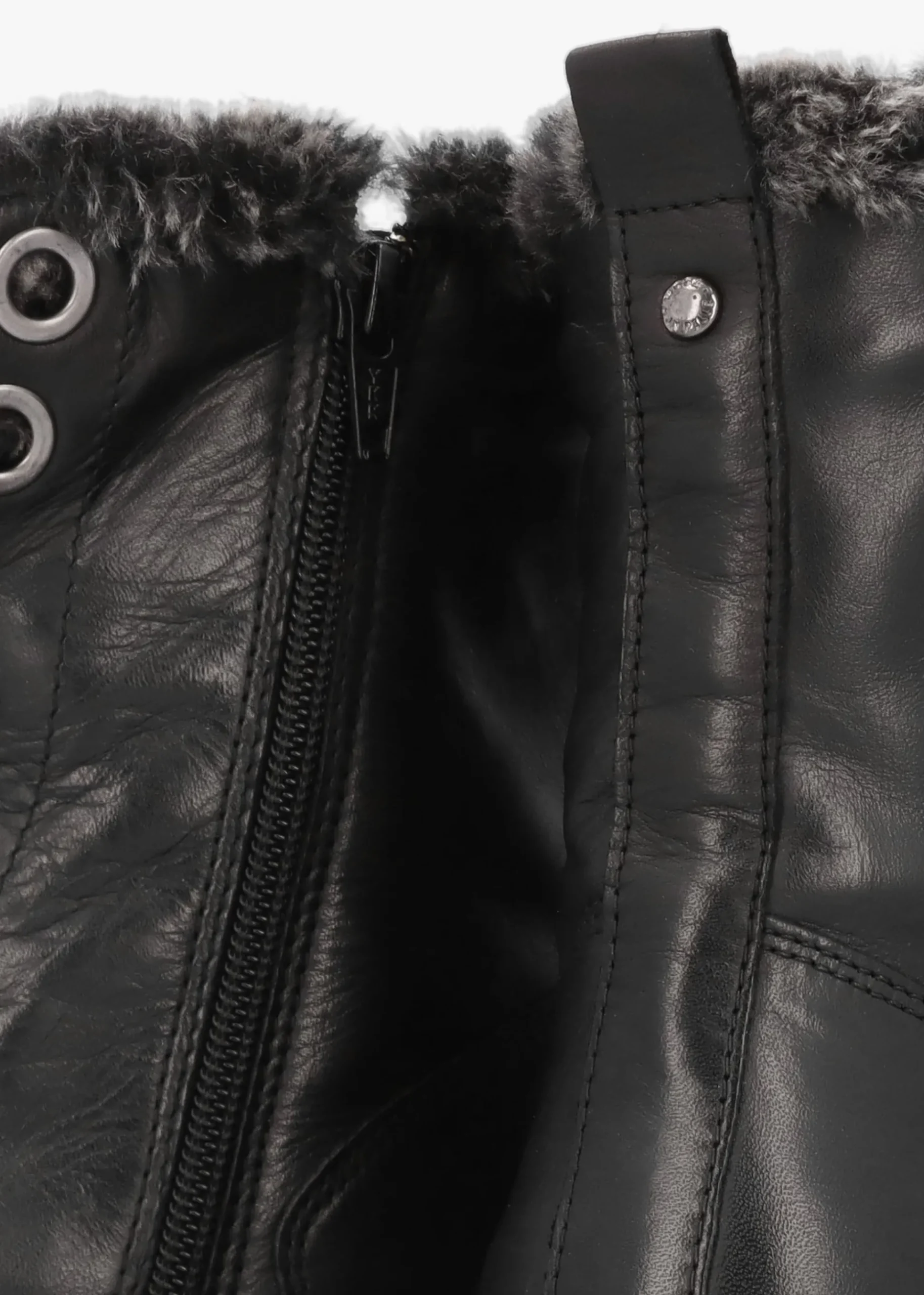Alpinne Black Leather Tall Ankle Boots