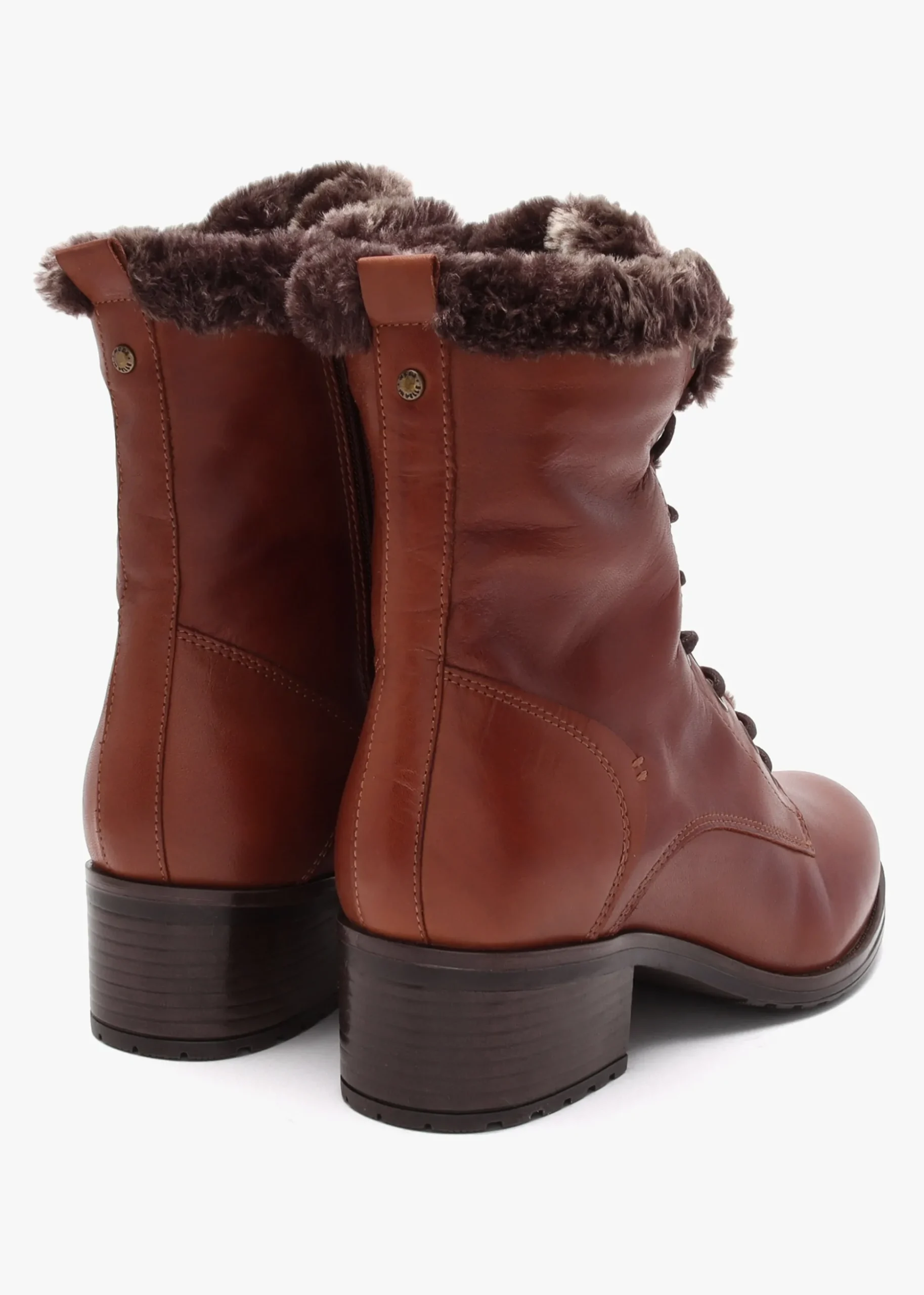 Alpinne Tan Leather Tall Ankle Boots